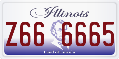 IL license plate Z666665