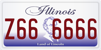 IL license plate Z666666