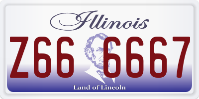 IL license plate Z666667