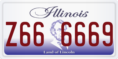 IL license plate Z666669