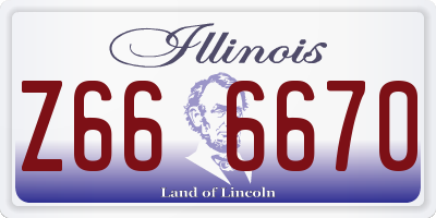 IL license plate Z666670