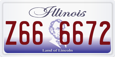 IL license plate Z666672