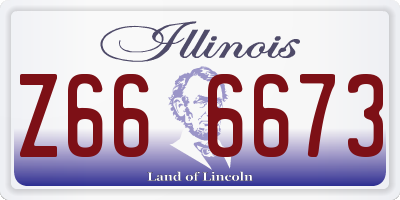 IL license plate Z666673