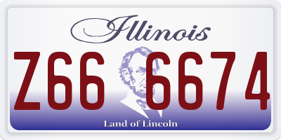 IL license plate Z666674