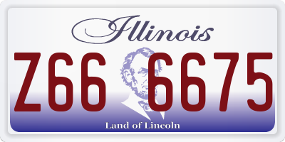 IL license plate Z666675