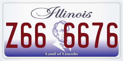 IL license plate Z666676