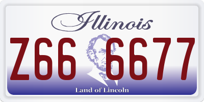 IL license plate Z666677