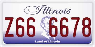 IL license plate Z666678