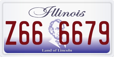 IL license plate Z666679