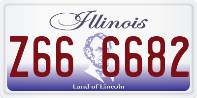 IL license plate Z666682