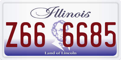 IL license plate Z666685