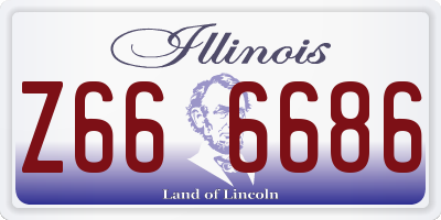 IL license plate Z666686