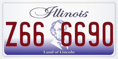 IL license plate Z666690