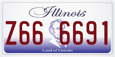 IL license plate Z666691