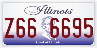 IL license plate Z666695
