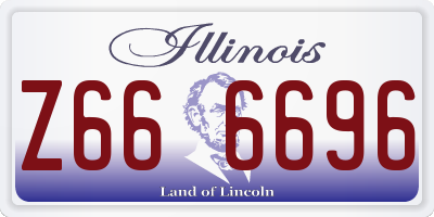 IL license plate Z666696