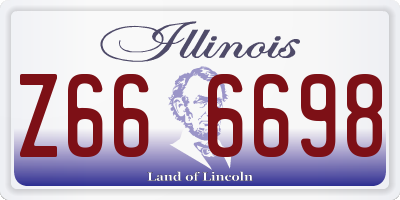 IL license plate Z666698