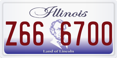 IL license plate Z666700