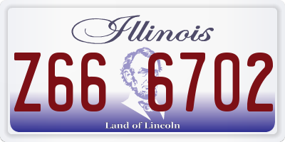 IL license plate Z666702