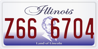 IL license plate Z666704