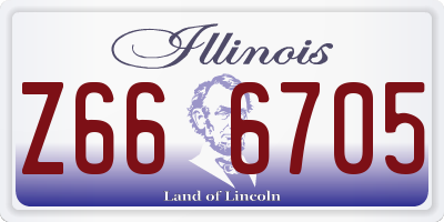 IL license plate Z666705
