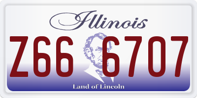 IL license plate Z666707