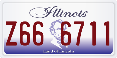 IL license plate Z666711
