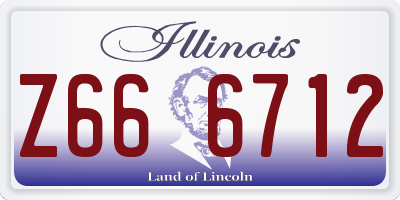 IL license plate Z666712