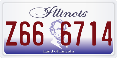 IL license plate Z666714