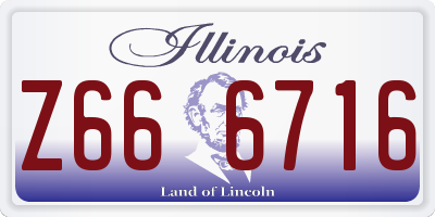IL license plate Z666716