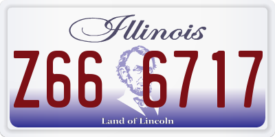 IL license plate Z666717