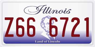 IL license plate Z666721
