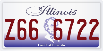 IL license plate Z666722