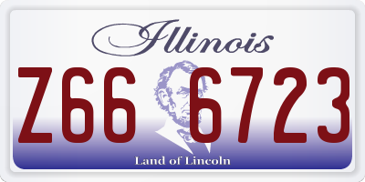 IL license plate Z666723