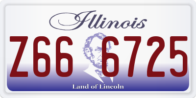 IL license plate Z666725