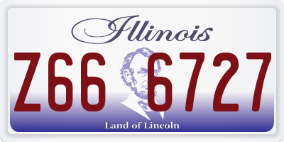 IL license plate Z666727