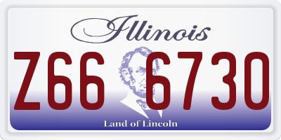 IL license plate Z666730