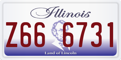 IL license plate Z666731