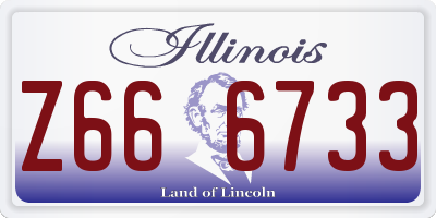 IL license plate Z666733