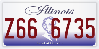 IL license plate Z666735