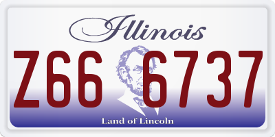 IL license plate Z666737