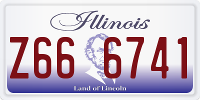 IL license plate Z666741