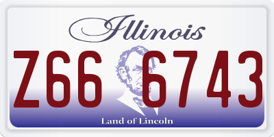 IL license plate Z666743