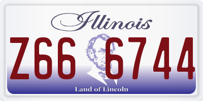 IL license plate Z666744