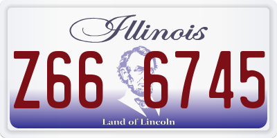 IL license plate Z666745