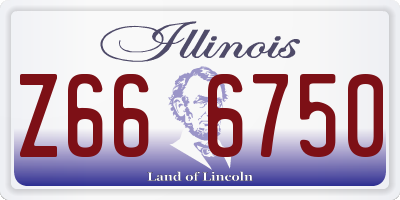 IL license plate Z666750