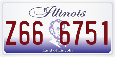IL license plate Z666751