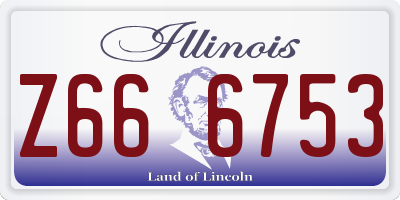IL license plate Z666753