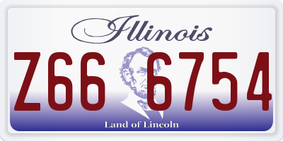 IL license plate Z666754