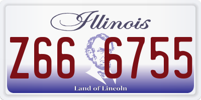 IL license plate Z666755